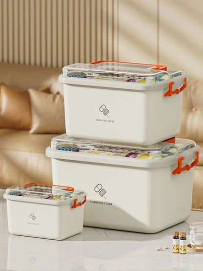 Boîte à Médicaments Portable Grande Capacité – Trousse de Premiers Secours Familiale avec Multi-Compartiments Ma boutique