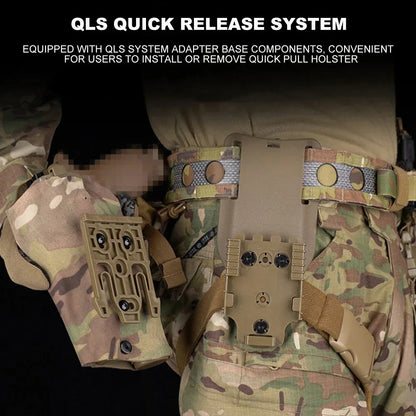 Holster Cuisse Tactique GB-79 SIG Sauer P320 + X300 – Système QLS, Sangle Cuisse, Droitier | Noir, Ranger Green, Coyote, Multicam - BLACKBEARD OUTDOOR INDUSTRIES