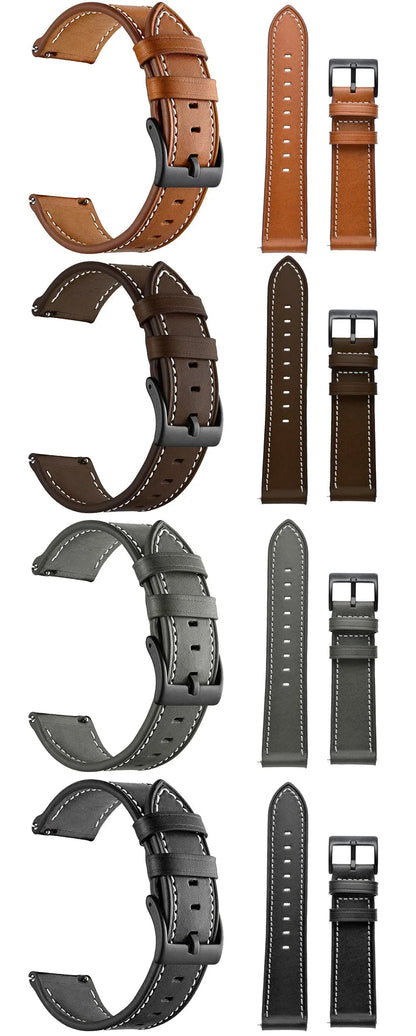Bracelet en Cuir et Silicone 20mm/22mm pour Montres Huawei, Amazfit et Samsung Galaxy Watch BLACKBEARD OUTDOOR INDUSTRIES