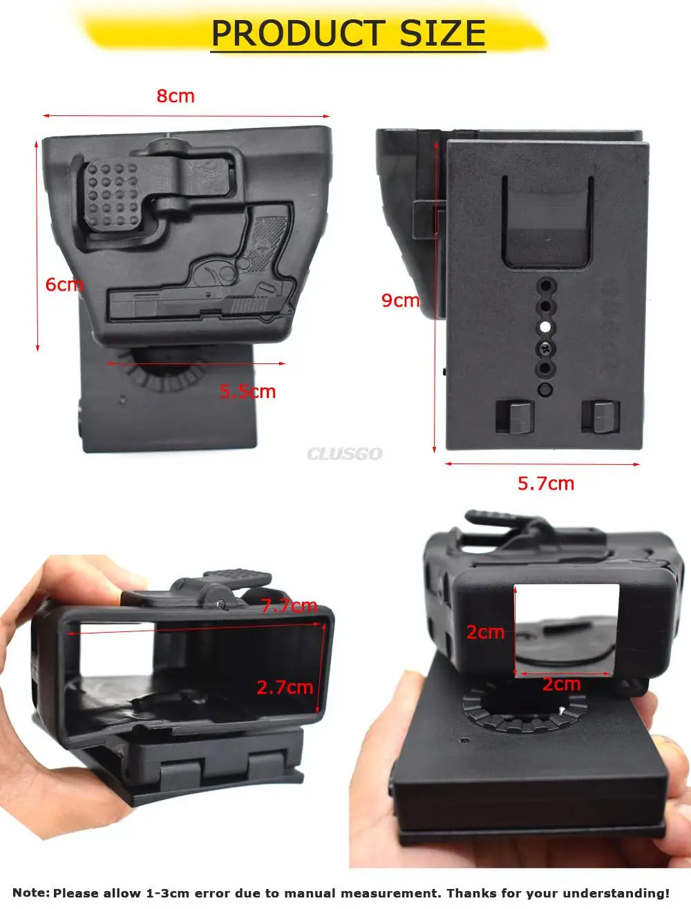 Étui Tactique pour Menottes avec Support Rotatif à 360° – Housse de Ceinture pour Menottes, Accessoire de Chasse et d'Équipement Tactique BLACKBEARD OUTDOOR INDUSTRIES