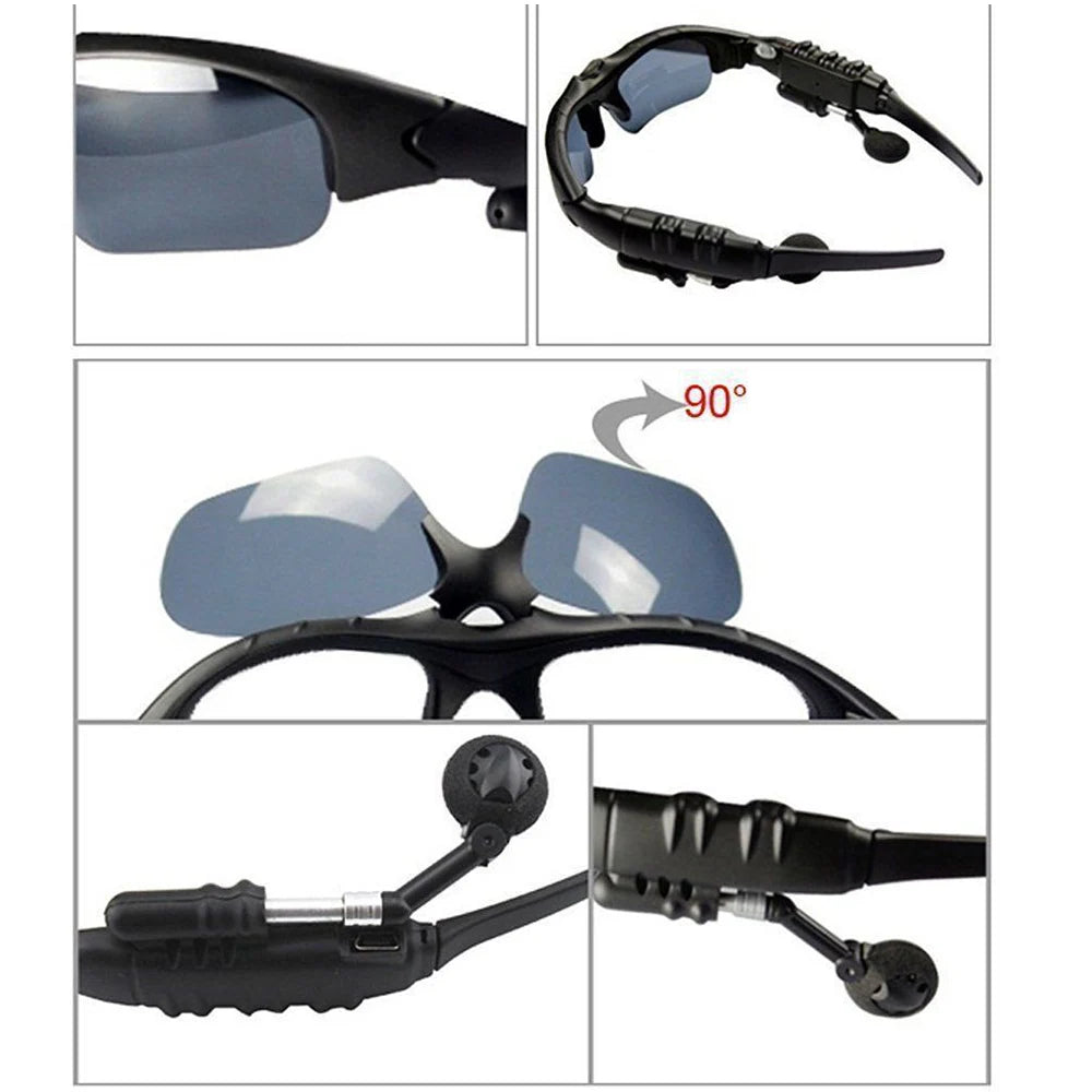 Lunettes Tactiques Bluetooth – Oreillettes Intégrées, Verres Polarisés UV | Outdoor & Sport