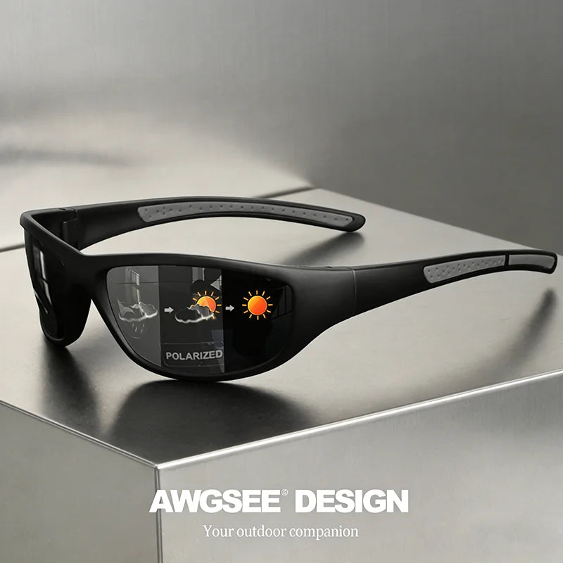 Lunettes de Sport Polarisées UV400 – Cyclisme, Course, Pêche | Verres Photochromiques & Miroir