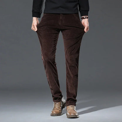 Pantalon Velours Côtelé Homme — 93% Coton Stretch, Coupe Droite, Smart Casual & Business | W28 à W40 - BLACKBEARD OUTDOOR INDUSTRIES