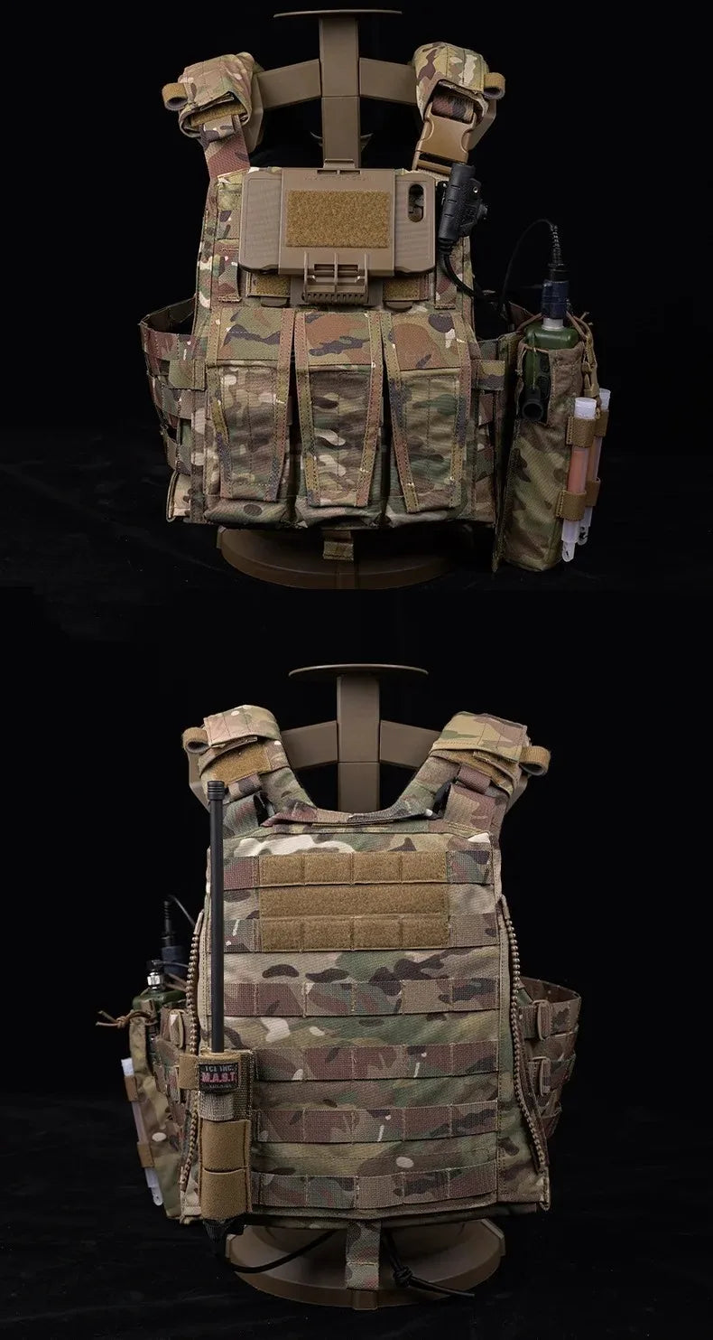 Gilet Tactique AVS MBAV Plate Carrier – Gilet Modulaire Adaptatif à Libération Rapide, Confortable, avec Système MOLLE – Airsoft, Entraînement, Chasse et Combat BLACKBEARD OUTDOOR INDUSTRIES