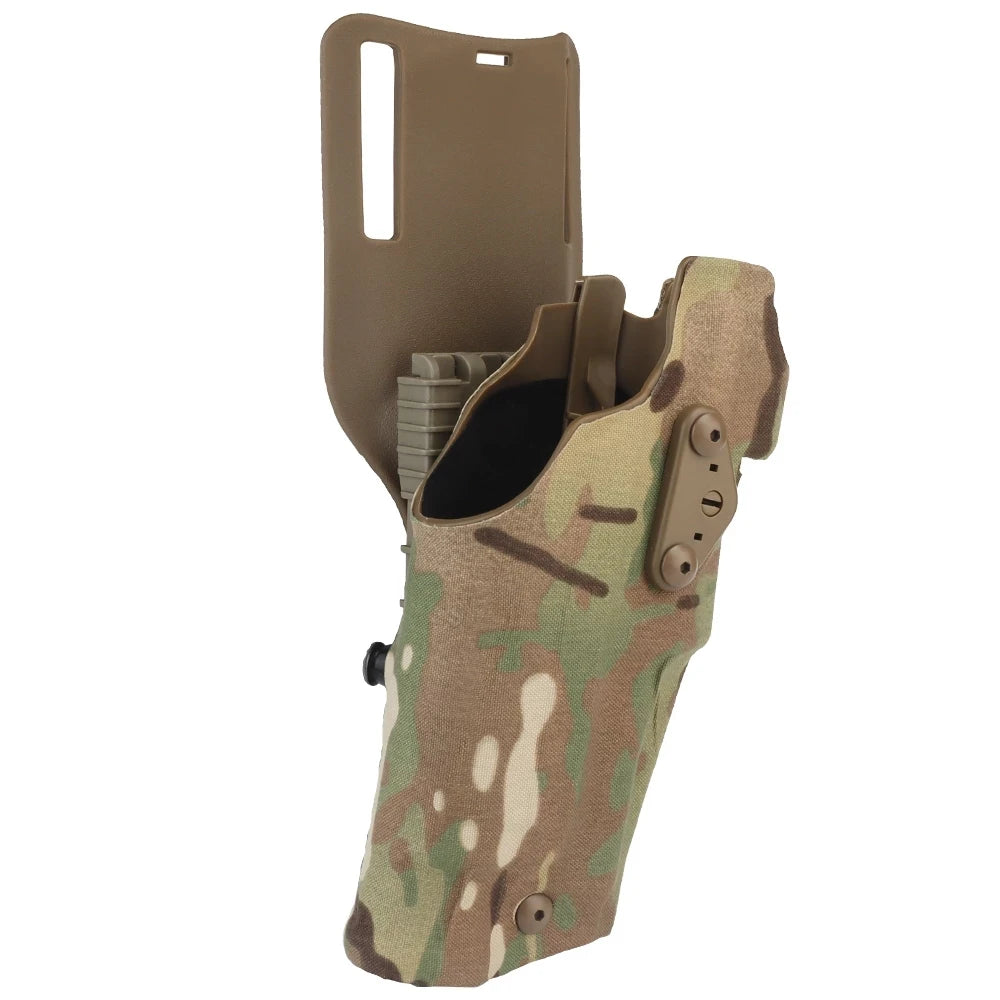 Holster Cuisse Tactique 6354DO Glock 17/19 + X300/X300U – Adaptateur QLS, Sangle Cuisse Drop Leg | 5 Coloris - BLACKBEARD OUTDOOR INDUSTRIES