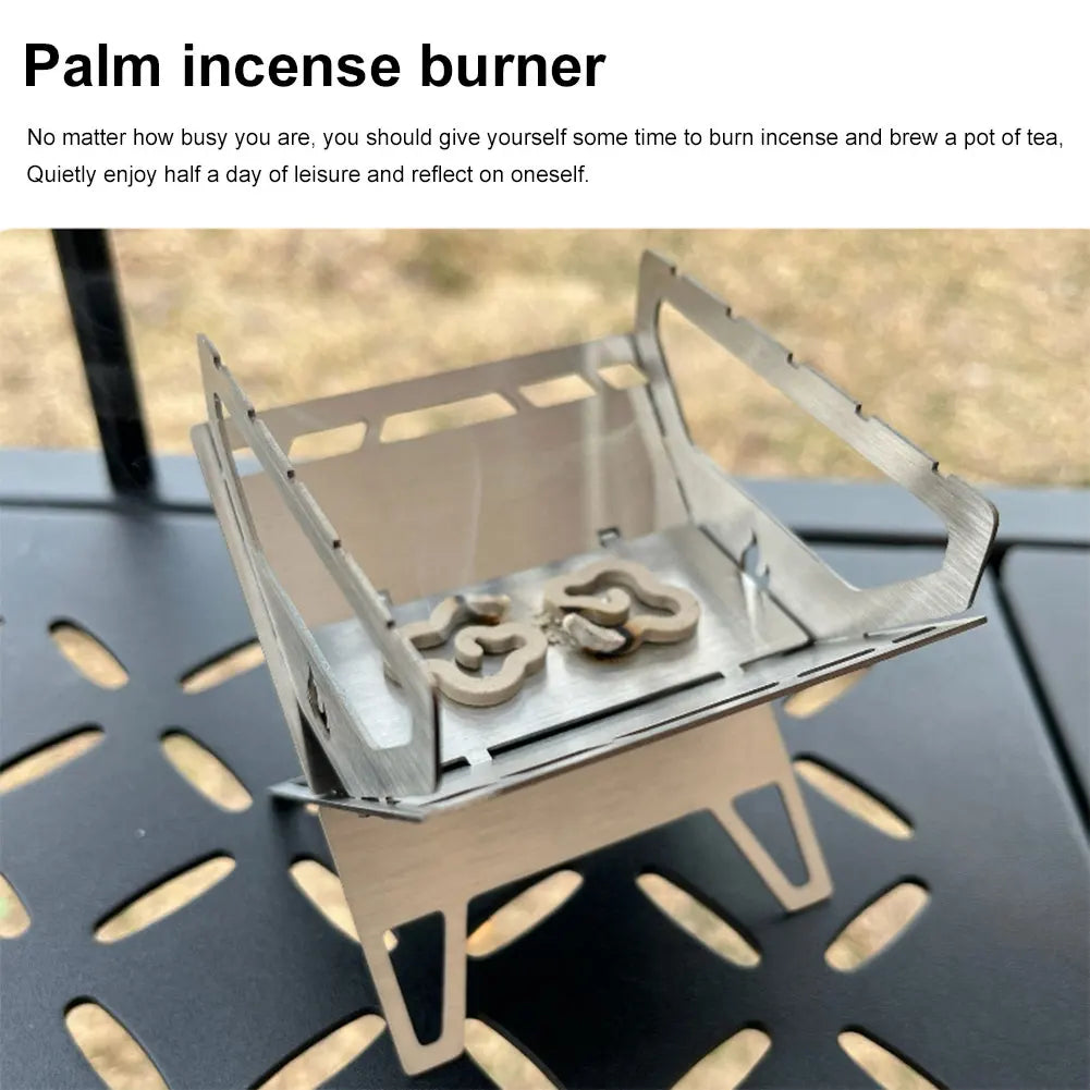 Mini-réchaud à bois pliable en inox pour camping