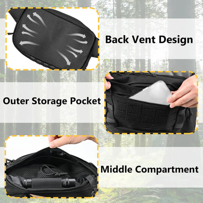 Sacoche banane tactique avec holster et porte-chargeurs