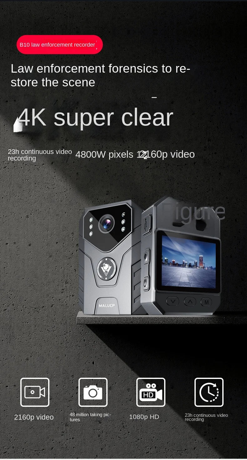 4K Digtal Body Camera Waterproof 1080P Infrared Night Vision Ma boutique