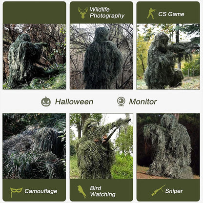Ensemble Camouflage Ghillie 5 Pièces – Costume Tactique Multifonction - BLACKBEARD OUTDOOR INDUSTRIES