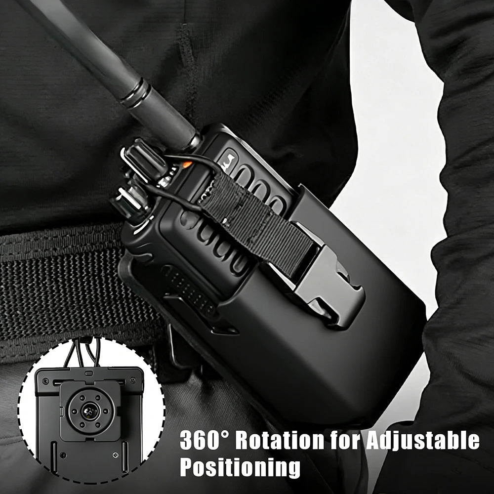 Holster Tactique TPU Quick Release – Étui Souple Radio Universel MOLLE, Ceinture Duty Belt – Clip Court ou Long