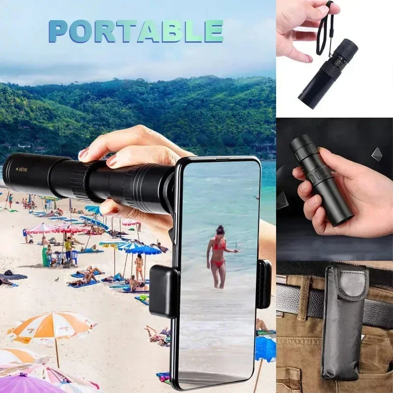 Monoculaire Tactique 10-300x Zoom HD — Télescope Portable Longue Portée Chasse Surveillance - BLACKBEARD OUTDOOR INDUSTRIES