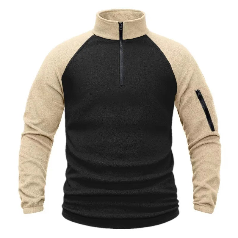Pull Tactique Homme en Polaire - Sweat-shirt à Demi-Fermeture, Manches Longues, Veste Militaire, Vêtements de Randonnée, Camping, Pêche, Escalade BLACKBEARD OUTDOOR INDUSTRIES