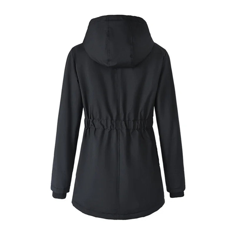 Parka longue femme à capuche – Doublure sherpa et coupe oversize