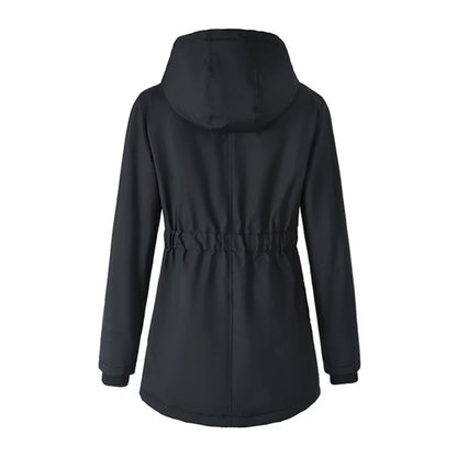 Parka longue femme à capuche – Doublure sherpa et coupe oversize