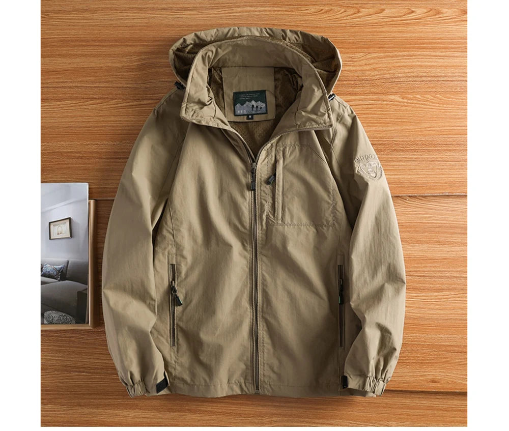 Veste Homme de Randonnée Étanche DIMUSI Coupe-Vent Respirant - BLACKBEARD OUTDOOR INDUSTRIES