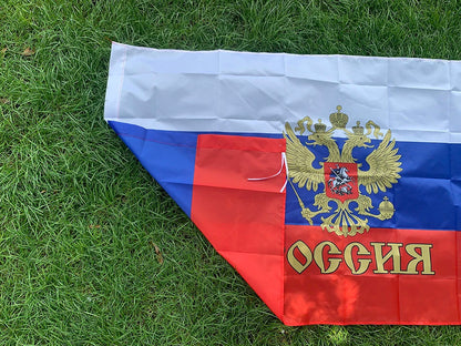 Drapeau de la Russie SKY FLAG – 90x150cm en Polyester, Drapeau Présidentiel Russe, Bannières Nationales de Russie BLACKBEARD OUTDOOR INDUSTRIES