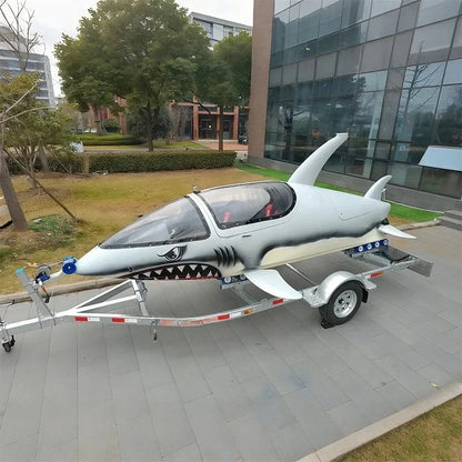 Bateau rapide en fibre de verre au design militaire