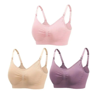 Lot de 3 Soutiens-Gorge d'Allaitement Maternité – Sans Armature, Grande Taille, Respirant