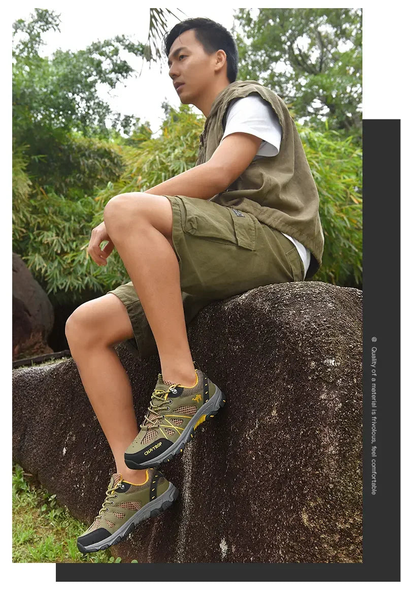 Chaussures de Randonnée Homme - Respirantes en Mesh, Légères et Résistantes - Chaussures de Sport pour Randonnée, Chasse et Activités Tactiques - BLACKBEARD OUTDOOR INDUSTRIES