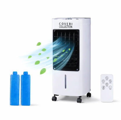 Refroidisseur d'Air Évaporatif 4L – Ventilateur Humidificateur Mobile 65W avec Télécommande et Bacs à Glace