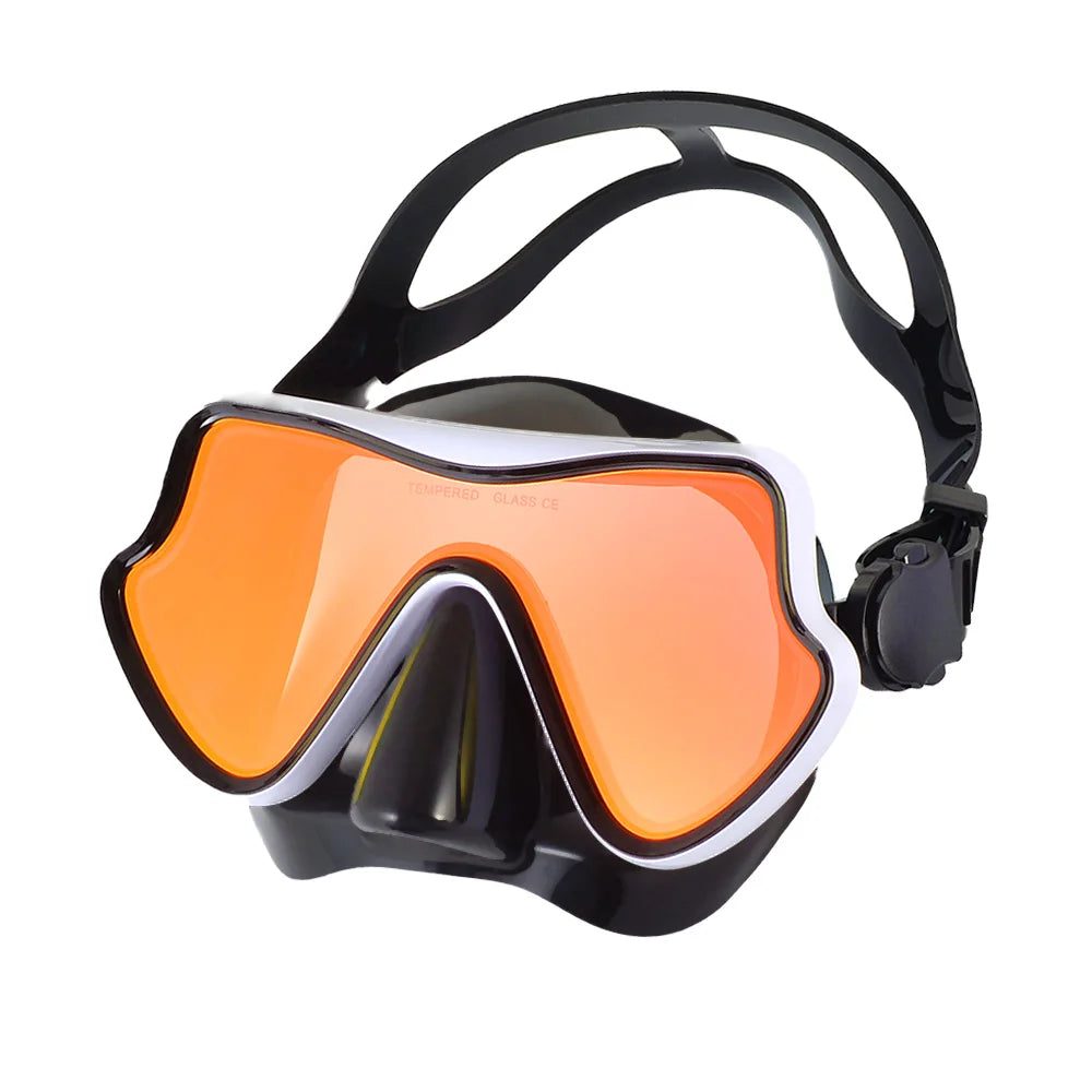 Masque de Plongée Snorkel en Silicone avec Verre Trempé – Large Vue Colorée pour Adultes et Jeunes - BLACKBEARD OUTDOOR INDUSTRIES