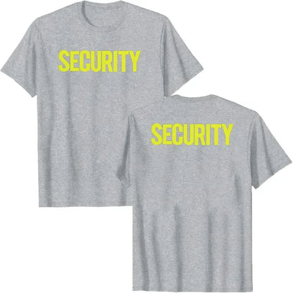 T-shirt Sécurité à Imprimé Recto-Verso - T-shirt Homme Uniforme Personnel d'Événement | Vêtement de Travail Casual à Manches Courtes - BLACKBEARD OUTDOOR INDUSTRIES