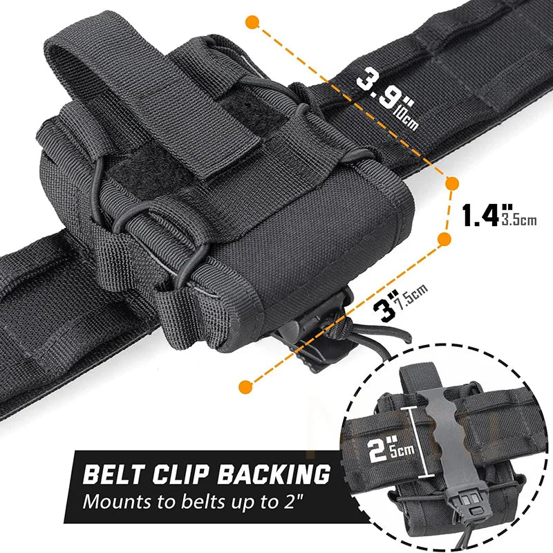 Étui Tactique MOLLE pour Menottes – Pochette de Ceinture pour Menottes Asp, à Charnière, à Chaîne et Rigides – Accessoire de Police, Chasse et Activités Extérieures BLACKBEARD OUTDOOR INDUSTRIES