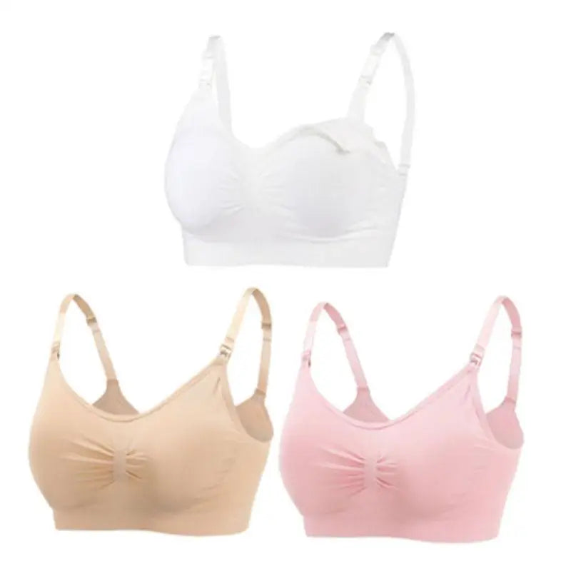 Lot de 3 Soutiens-Gorge d'Allaitement Maternité – Sans Armature, Grande Taille, Respirant