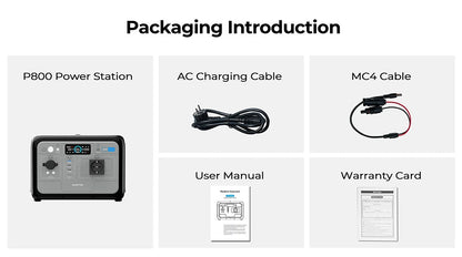 OUKITEL P800 Portable Power Station, 512Wh 800W LiFePO4 Backup Battery with AC + DC Fast Charging Solar Generator for Outdoor BLACKBEARD OUTDOOR INDUSTRIES