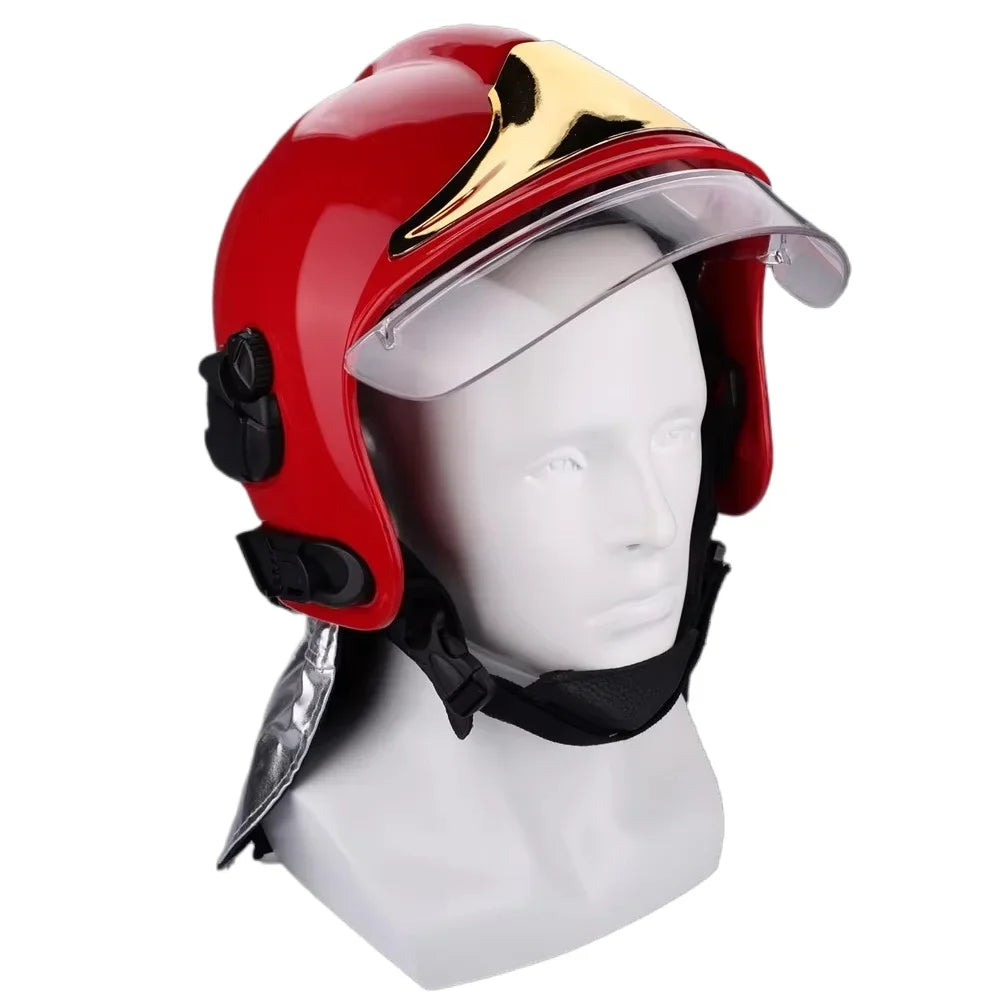 Casque de pompier type F1 – Noir, rouge ou jaune