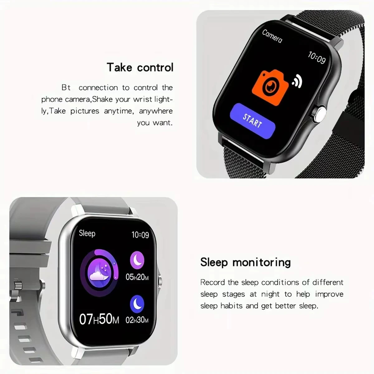Montre connectée sport avec appels Bluetooth et GPS