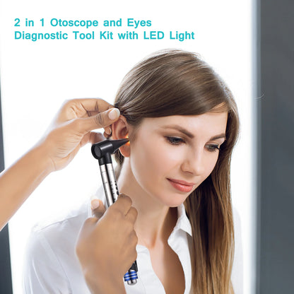 Kit de Diagnostic 2 en 1 – Otoscope et Outil de Diagnostic des Yeux avec Lumière LED et Embouts Remplaçables de 4mm - BLACKBEARD OUTDOOR INDUSTRIES