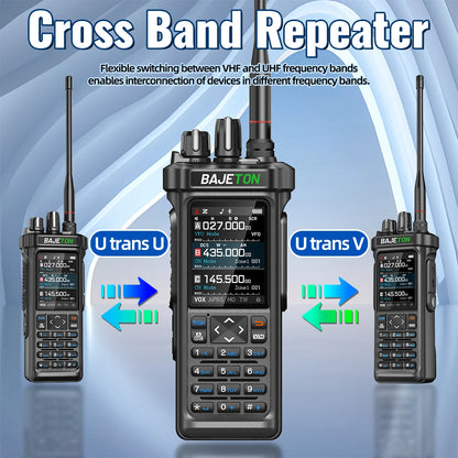 BAJETON BJ-9000 – talkie-walkie APRS GPS 10W, VHF/UHF & CB 27 MHz, récepteur AM/FM/SSB, programmation Bluetooth, USB‑C, triple veille - BLACKBEARD OUTDOOR INDUSTRIES