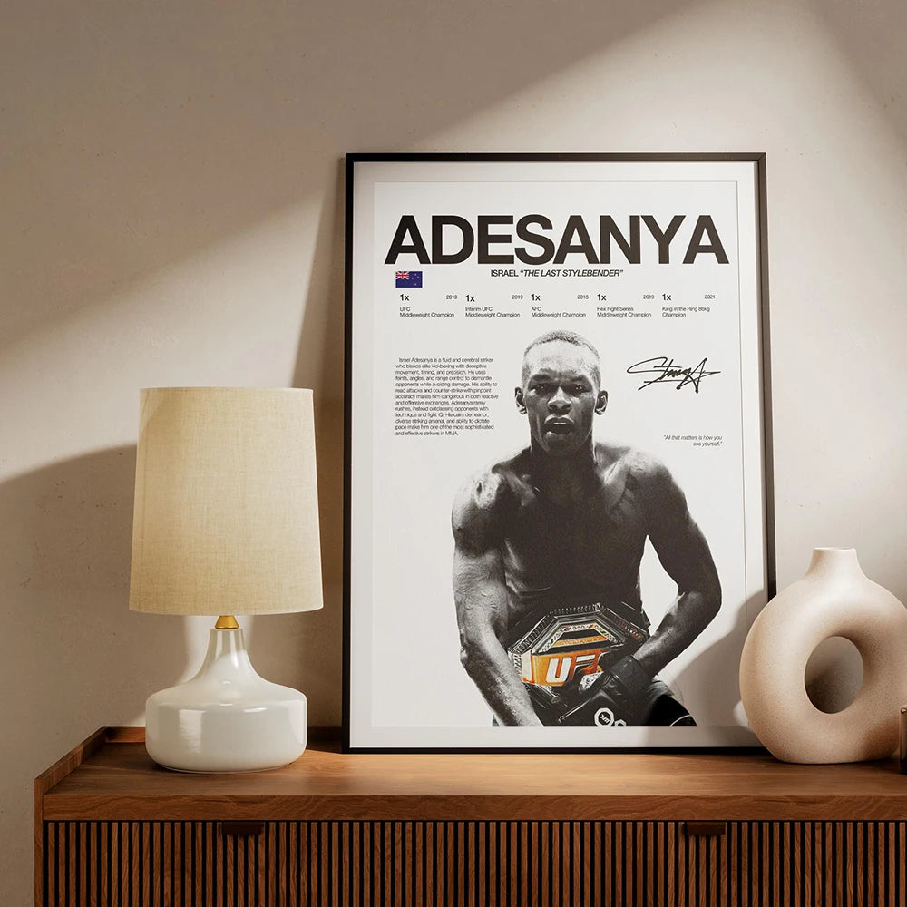 UFC Fighter Legend Boxer Champion Poster Art Prints Mma Enthusiasts Indoor Wall Art Home Decor High Quality Canvas Painting Gift BLACKBEARD OUTDOOR INDUSTRIES