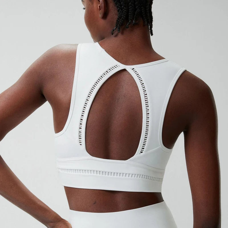 Brassière Sport Femme Col Carré – Maintien Fort, Yoga, Running, Fitness