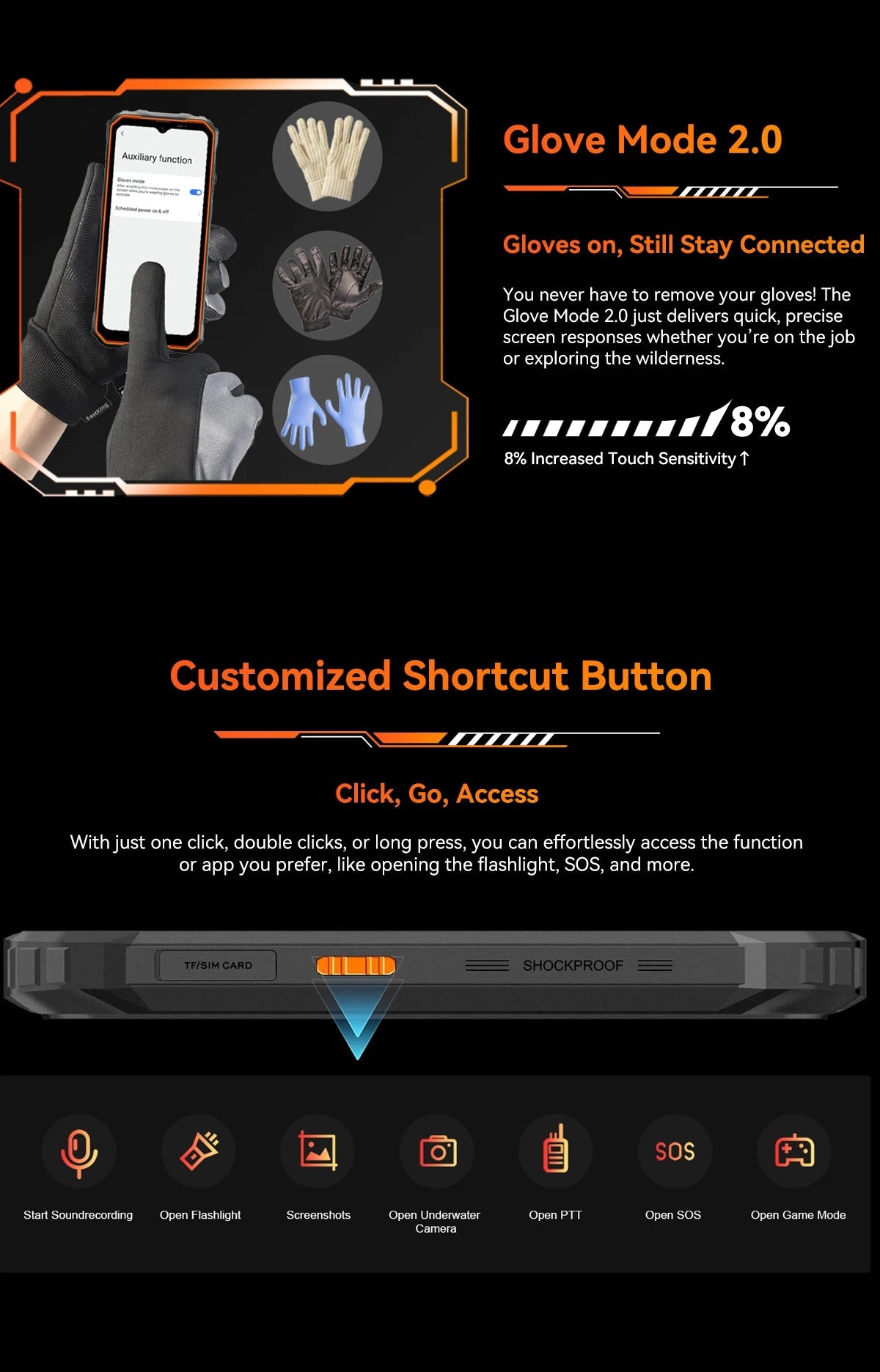 Blackview OSCAL Marine 2 Rugged Smartphone AI, 6.56'' HD+ Display, Unisoc T615, 24(8+16)GB 256GB, 11000mAh, Android 15 Phone NFC BLACKBEARD OUTDOOR INDUSTRIES