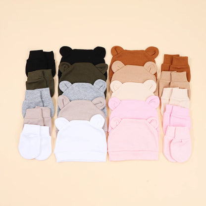 ensemble bonnet et gant coton pour enfants 1/3ans Ma boutique