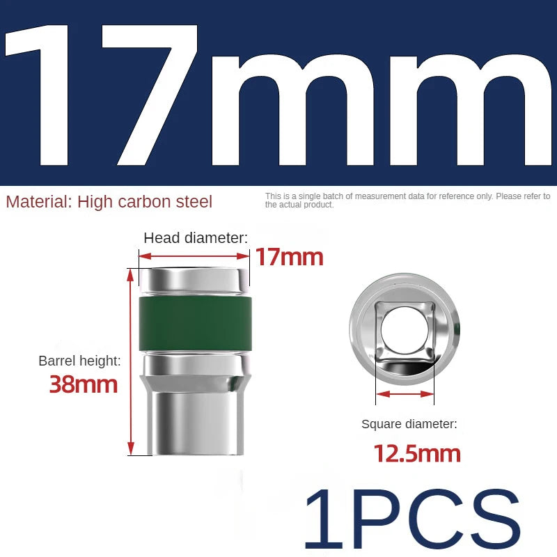 Jeu de Douilles 8-32 mm | Hexagonales 1/2" – Renforcées & Épaissies | Pour Clé à Chocs ou Pneumatique - BLACKBEARD OUTDOOR INDUSTRIES