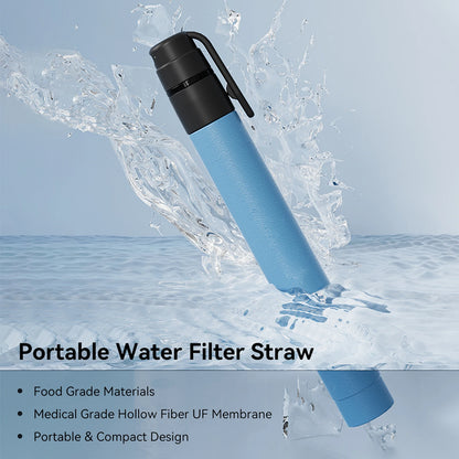 Paille filtrante à eau compacte – Camping, randonnée et bivouac