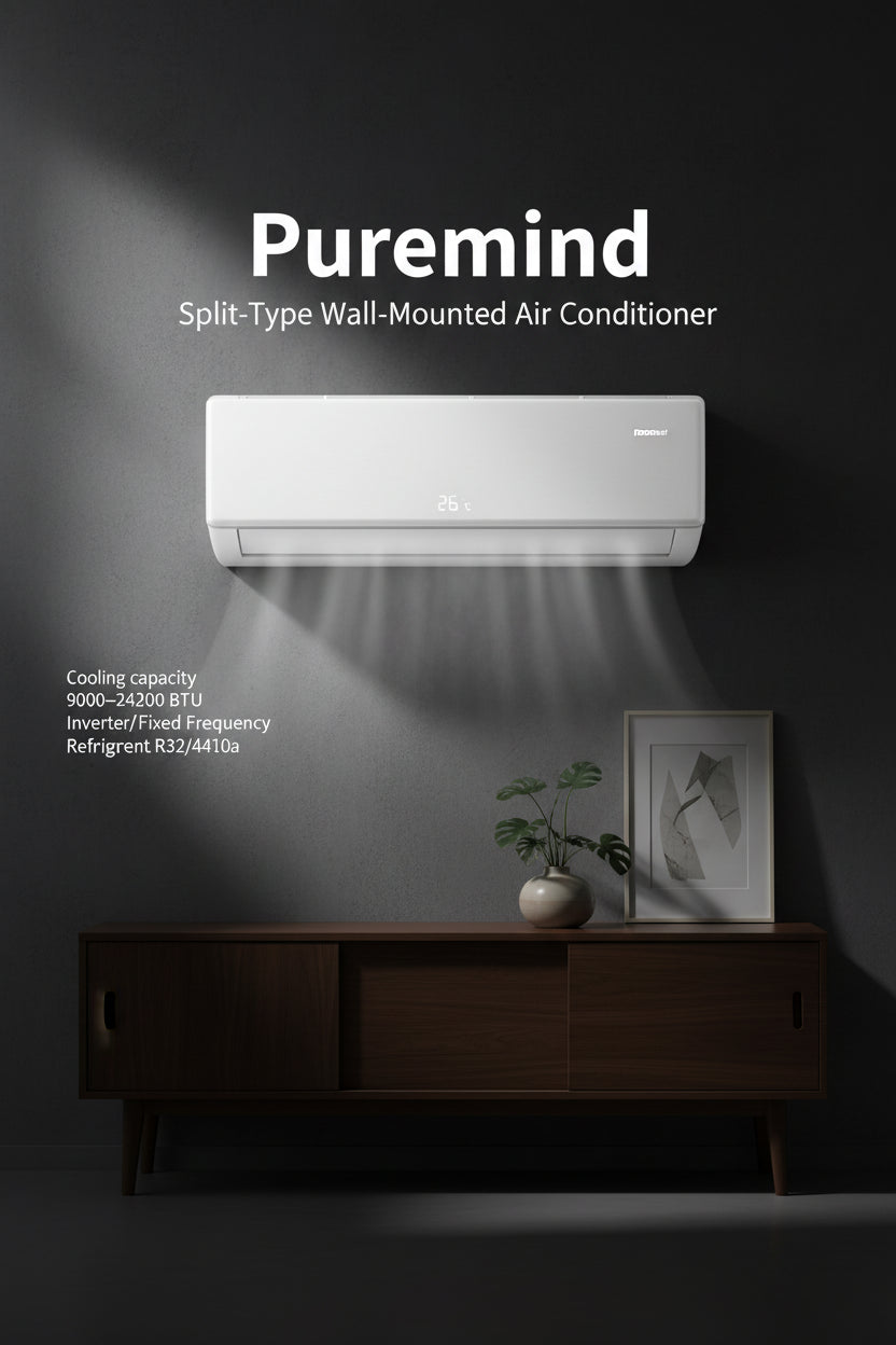 Climatiseur Mural Split Inverter 9000 à 24000 BTU - Chaud/Froid avec Télécommande - BLACKBEARD OUTDOOR INDUSTRIES