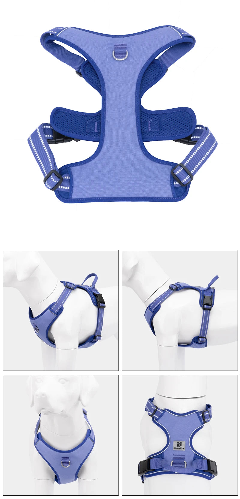 Harnais Anti-Traction Réfléchissant et Rembourré pour Chien – Ajustable pour Petits, Moyens et Grands Chiens Ma boutique