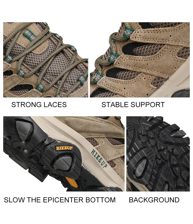 Chaussures de Randonnée HIKEUP-26 pour Homme – Trekking, Escalade, Outdoor & Quotidien – Cuir Synthétique, Respirantes - BLACKBEARD OUTDOOR INDUSTRIES