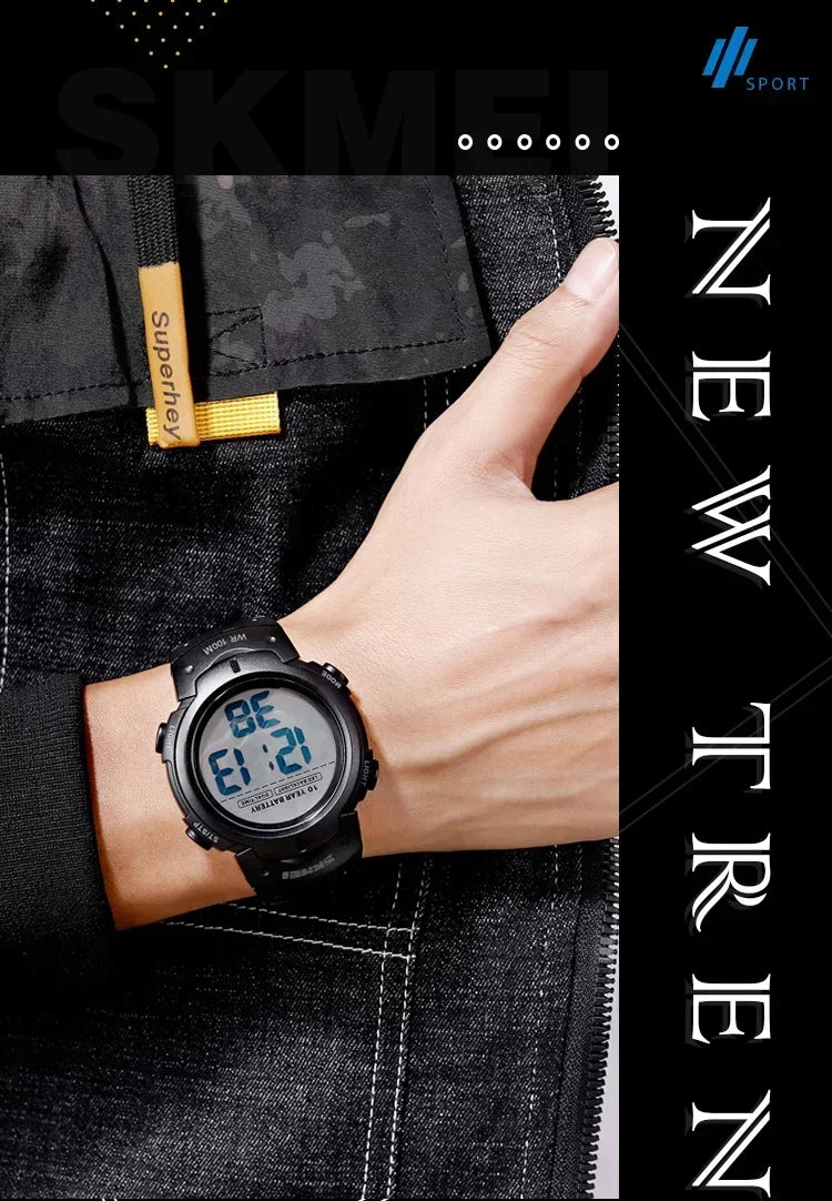 SKMEI 1560 – Montre Digitale Homme 100M Étanche - BLACKBEARD OUTDOOR INDUSTRIES