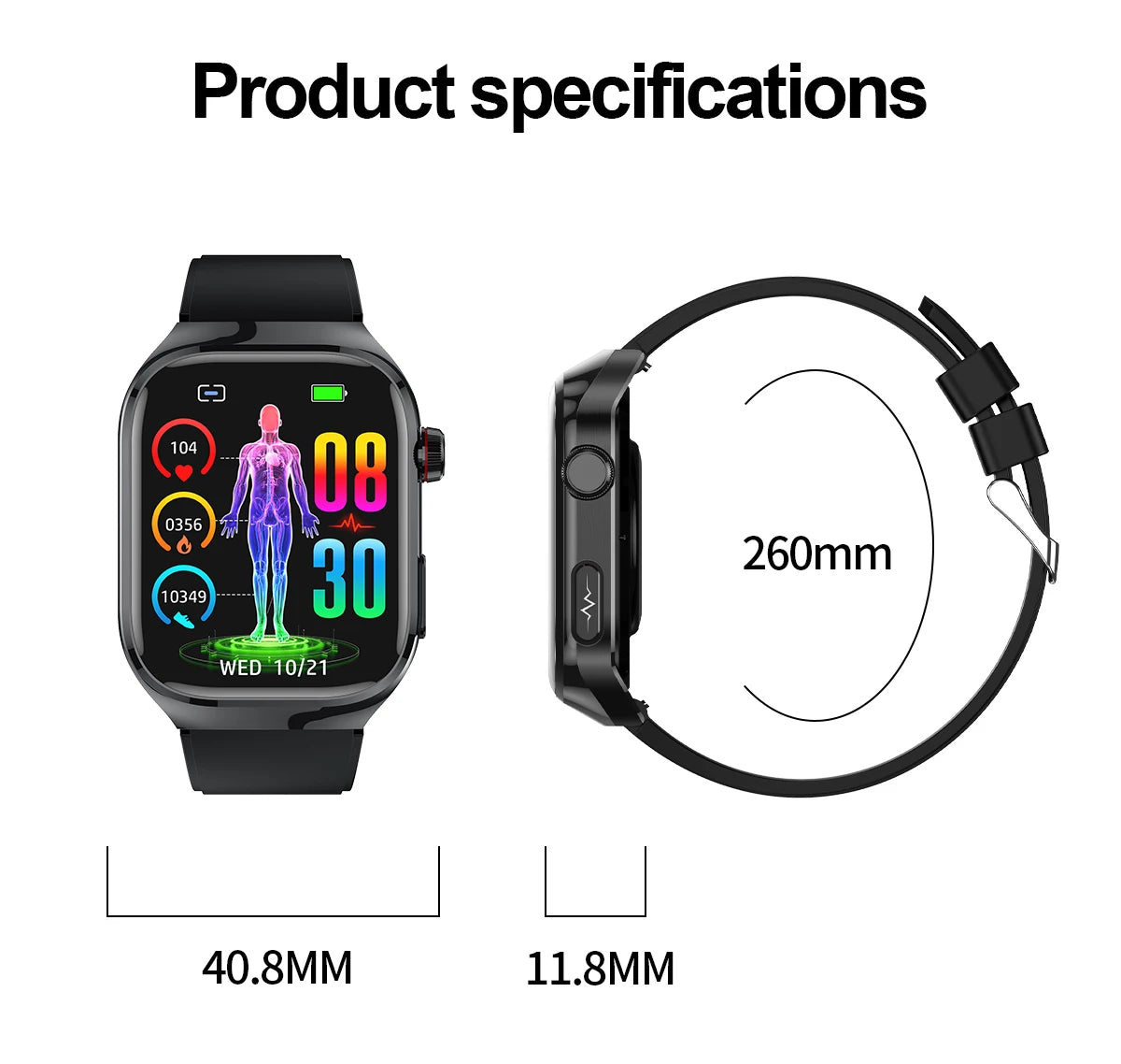 Montre Connectée Homme 2025 – Suivi Santé Avancé ECG+PPG – Surveillance Acide Urique & Lipides – Appels Bluetooth – Écran 2.04” AMOLED – Pour Android & iOS - BLACKBEARD OUTDOOR INDUSTRIES