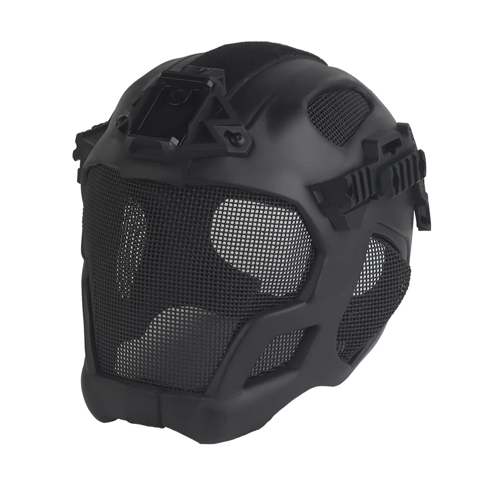 Casque tactique W23 HL-107 avec masque grillagé