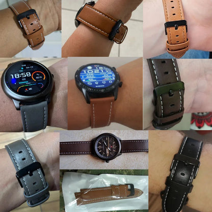 Bracelet en Cuir et Silicone 20mm/22mm pour Montres Huawei, Amazfit et Samsung Galaxy Watch BLACKBEARD OUTDOOR INDUSTRIES