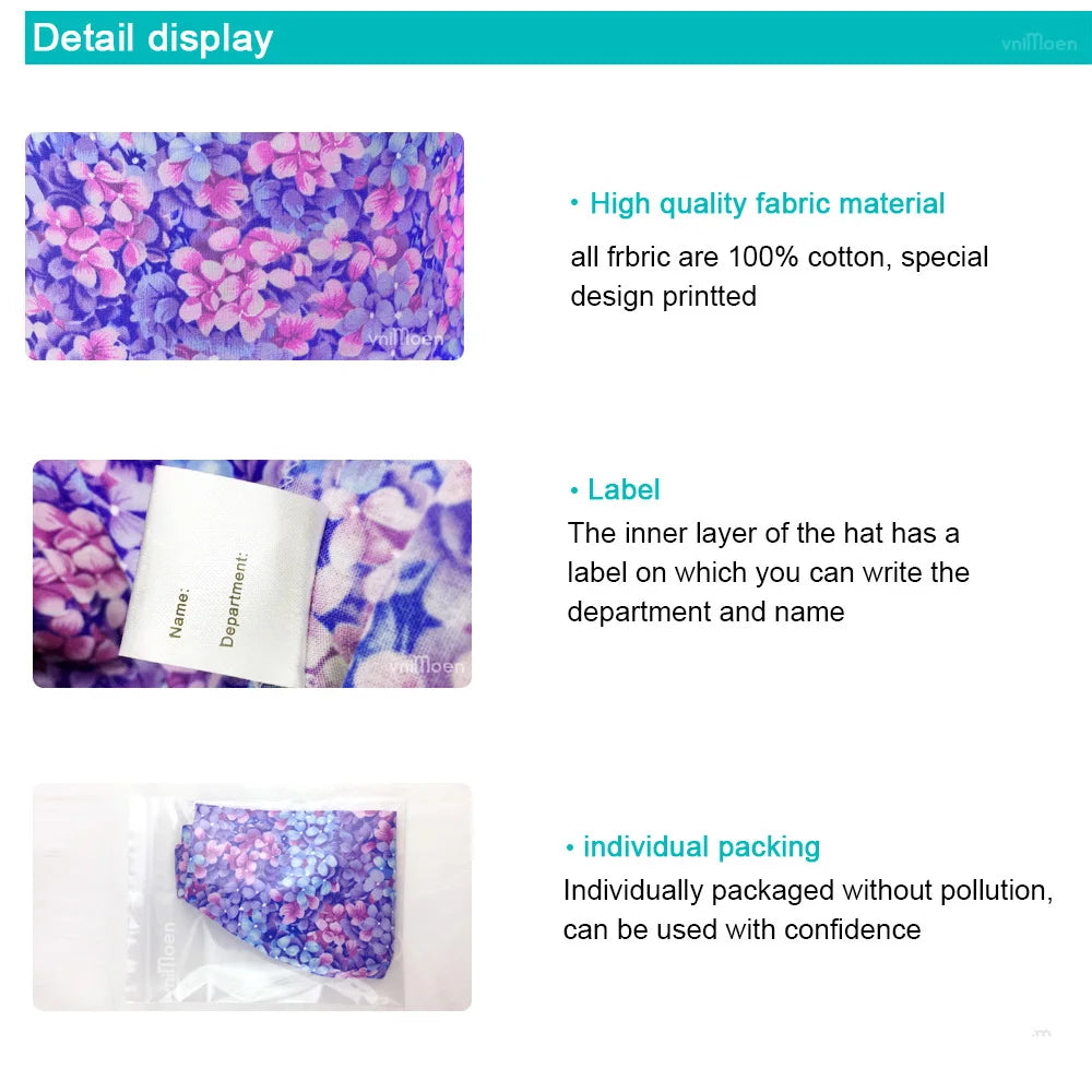 Chapeau Médical Imprimé pour Infirmières - Casquette de Scrub pour Femmes et Hommes, Uniforme Médical. - BLACKBEARD OUTDOOR INDUSTRIES