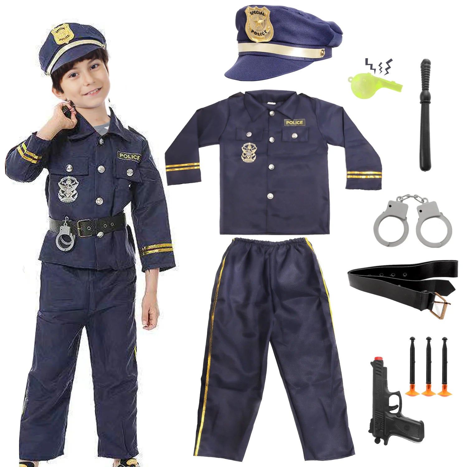 ensemble de déguisements pour enfants, Police, Pompiers, Ouvrier Ma boutique