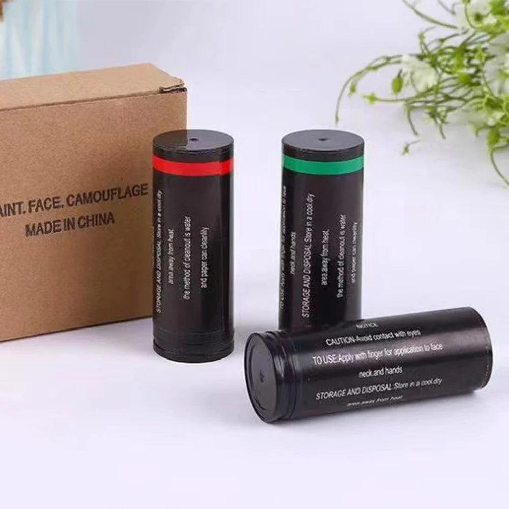 Lot de 3 Camouflages Militaires Woodland – Crème Camouflage pour Visage et Corps – Tube de Peinture Camouflage Imperméable pour Terrain Extérieur BLACKBEARD OUTDOOR INDUSTRIES