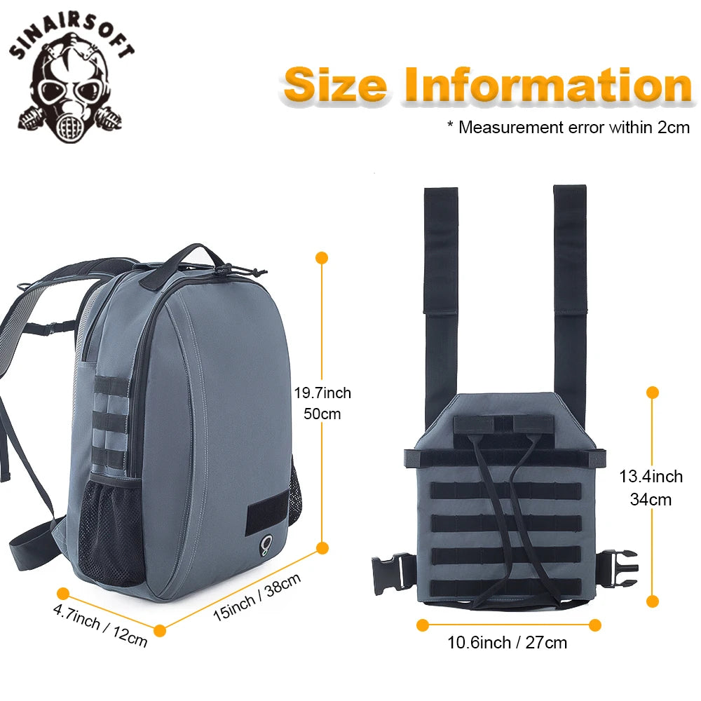 Sac à Dos Porte Plaque SINAIRSOFT - Protection et Polyvalence - BLACKBEARD OUTDOOR INDUSTRIES